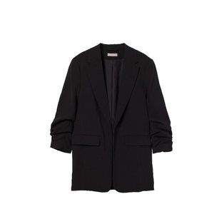 Jacket with Gathered Sleeves